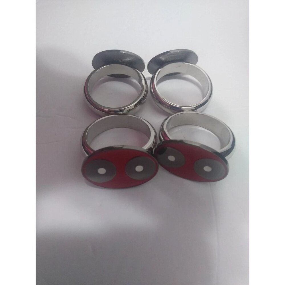 Loot Crate Deadpool Corps Napkin Rings Holder Set Merc Club Exclusive NIB - Picture 6 of 6